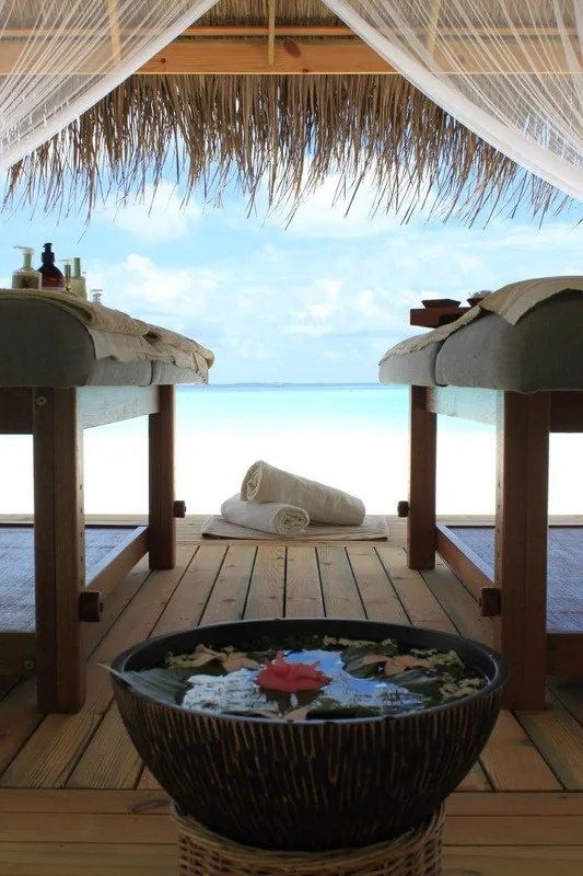 Spa cabana on the beach at Infinity Heights