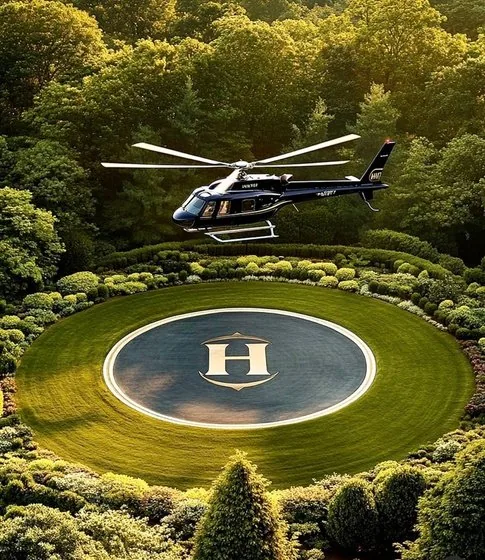 Private heliport at Infinity Heights